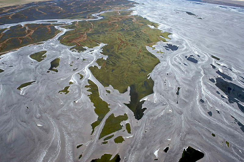 Glacial outburst flood. Eyjafjallajökull eruption. Image: Ólafur Sigurjónsson.
